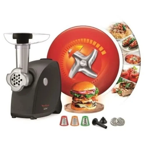 Moulinex HV4 Hachoir à viande, 7EN1 , 2000 W,  2,3 kg/min,Fabriqué en France ME472832