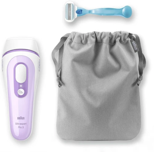 Épilateur À Lumière PulséeSilk-Expert Pro 3, Corps Et Visage, 3 niveaux - 300 000 flashs - PL3011