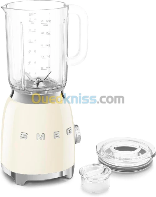 Blender  SMEG Crème 800W- 4 Programmes - 1,5 litres / 6 tasses-BLF03CREU