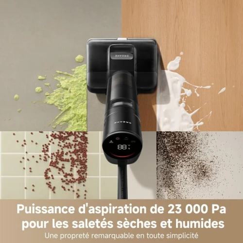 DREAME H15 Pro FoamWash Aspirateur Laveur, Nettoyage Ciblé, Bras Robotisé IA 2, TangleCut 2.0