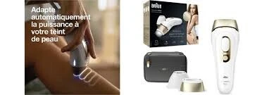 braun silkexpert pro5 Epilateur lumière PL5140-400 000 flahes-2 tetes precision-pochettes