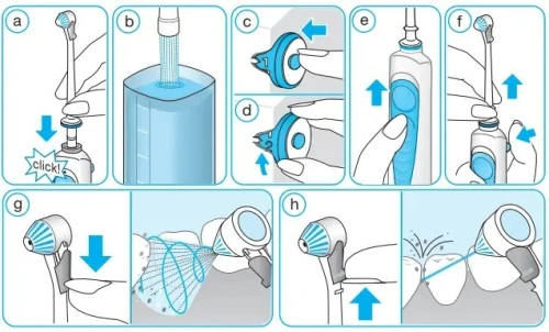 Oral B Jet d'eau Dentaire Hydropulseur Oxyjet, , Rechargeable - ipx4-18w