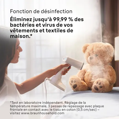 Défroisseur braun QuickStyle5-ChauffageRapide-Vapeur 22g/min-CapacitéRéservoir 150 ml-1200W-GS5011PU