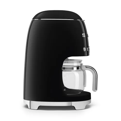 Machine à Café Filtre SMEG DCF02BLMEU,  en Verre, 12 Tasses, 2 Niveaux d'Intensité,1050 W, Noir