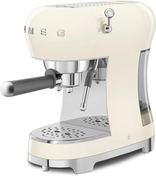 Machine à expresso Cafetière 15 bars, fabriquée en Italie Design rétro avec buse vapeur (crème)