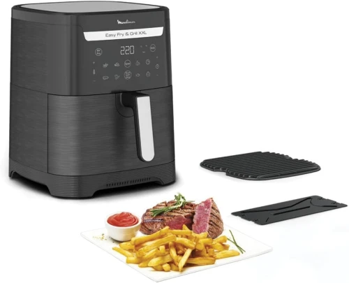Friteuse sans huile moulinex XXL + gril, 6,5 L,8 programmes, Grill XXL EZ801810 - 1800w