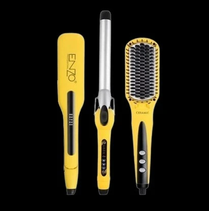 Pack beaute 3en1: lisseur , boucleur , brosse lissante ENZO Platinum Collection EN3955W