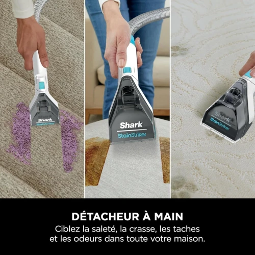Nettoyeur de taches Shark, 5 outils, suceur plat, tuyau, 2 Formules nettoyage 450W px2000