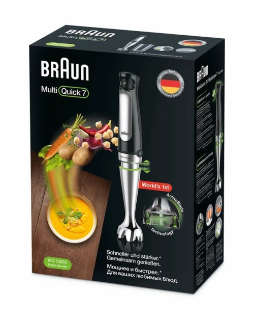 Bras mixeur braun Multi Quick 7 MQ7000X - 1000W - Technologie activeblade