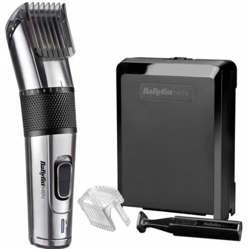 Babyliss Tondeuse homme E977E Carbon Steel, avec ou sans fil 60 minutes, de 0,5 à 25 mm