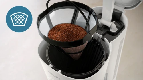 Philips Cafetière filtre HD7411/00 Serie 3000- 1,25 L- Blanc-1080 W