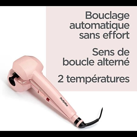 Babyliss Boucleur céramique automatique rose Paris 2664PRE -  185C et 205C