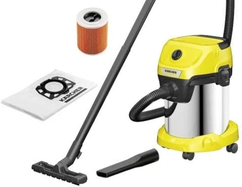 ASPIRATEUR SEC ET HUMIDES Karcher WD3 INOX - 2EN1-17L-1000W