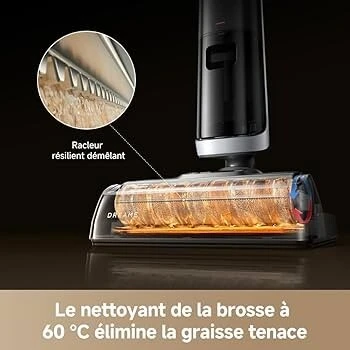 Aspirateur laveur Dreame H14 Dual - 5-en-1-18 000 Pa-75 min autonomie -Lavage à l'eau chaude à 60C