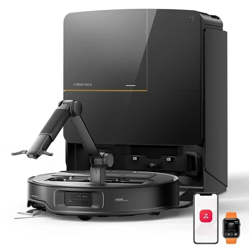 Roborock Robot Aspirateur laveur Saros Z70 avec bras ramasseur -elevement -22000PA-180 MIN AUTONOMIE