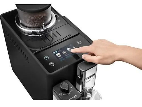 Machine Expresso Automatique Rivelia latte noir (EXAM440.55.B) 16 boissons, 19 bar, Mousseur à lait