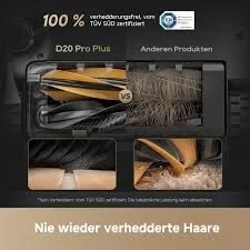 Aspirateur robot laveur Dreame D20 Pro Plus Robot Aspirateur laveur, 2-en-1, 13000 Pa, Double Brosse, Auto-Vidage, Laser Navigation, Poils dAnimaux
