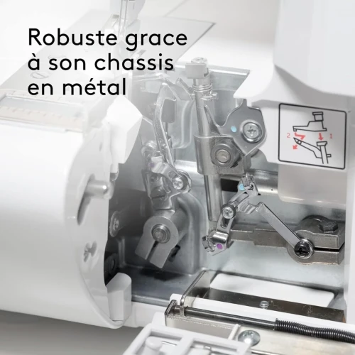 Machine à Coudre Overlock VIOLA LOOK T8 Surjeteuse avec Différentiel, Enfilage Simplifié.
