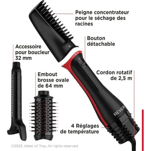 Brosse coiffante Revlon Multistyler One-Step 3-EN-1 RVDR5333 - 4 températures