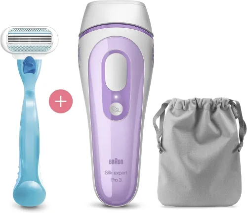Épilateur À Lumière PulséeSilk-Expert Pro 3, Corps Et Visage, 3 niveaux - 300 000 flashs - PL3011