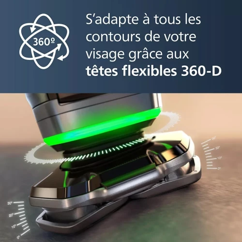 Rasoir électrique Philips S9974/35 Series 9000 Wet & Dry Autonomie 60 minutes