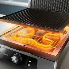 Grille-viande / panineuse Philips 5000 series HD6301 - Ouverture 180 dégrées -électrique - noir -2200W