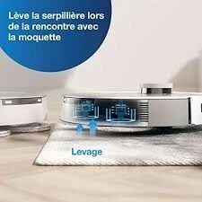 Ecovacs Robot aspirateur laveur avec station T20E omni - 6000pa - 120 min autonomie - nettoyage auto