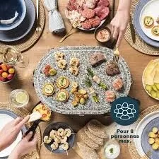 Raclette/GRILL Princess 162720 8 personnes Pierre à cuire 1200 Watts
