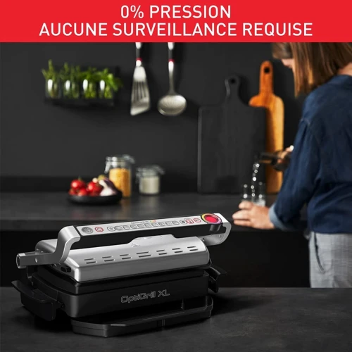 Grill viande Patineuse Tefal Optigrill+ XL ,Cuisson automatique, 9 programmes GC724D12