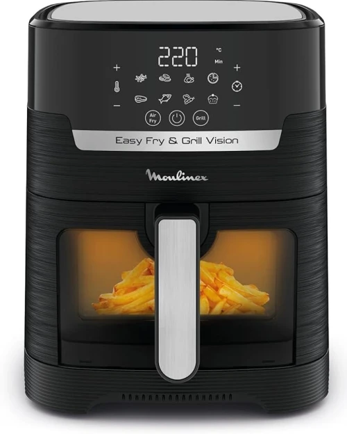 Friteuse sans huile + Grill, Capacité 4,2 L, Jusqu'à 6 personnes, Écran tactile, air fryer EZ506820