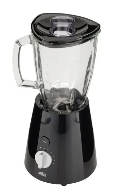 Blender en verre Braun JB3060 , 800 W, 1.75 liters, Blanc/NOIR خلاط زجاجي