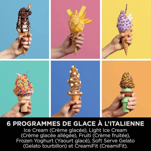 Ninja Sorbetière machine à glaces, 13 modes, a l talienne, gelatos, sorbets, milkshakes, NC701EU