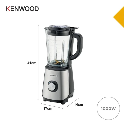 Kenwood Blender en verre - 1000w - inox - 1.5L-2 vitesse - BLM45.240S - mini hachoir inclus