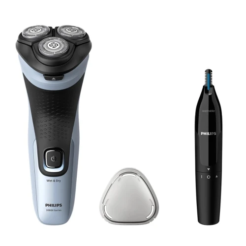PHILIPS Rasoir électrique  Series 1000 X3003 - Autonomie 40 min - Lames PowerCut-Étanche