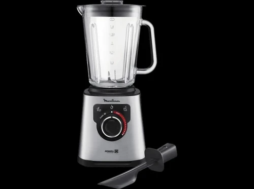 Blender moulinex PERFECTMIX+ 1200W BOL 2L en verre  NOIR MÉTAL LM871D10