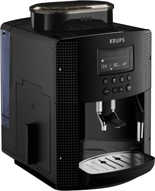 Krups - Cafetière automatique 15 bars Nettoyage automatique Noir,buse à vapeur EA81p070