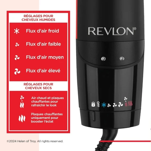 REVLON Lisseur séchant 2en1 One-Step, 1000 W, 6 réglages - RVDR5330