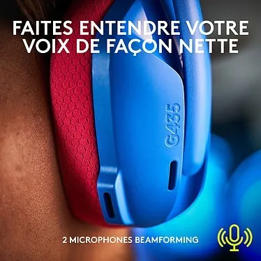 CASQUE LOGITECH GAMING BLUETOOTH SANS FIL ULTRA-LÉGER G435