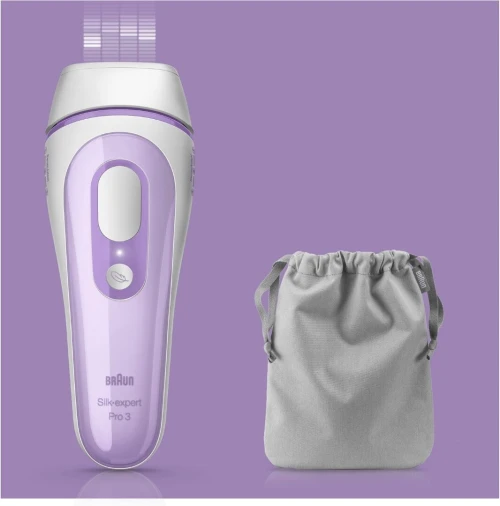 Épilateur À Lumière PulséeSilk-Expert Pro 3, Corps Et Visage, 3 niveaux - 300 000 flashs - PL3011
