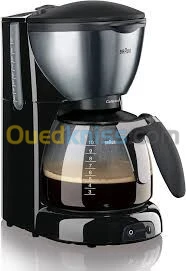 Braun CaféHouse Pur AromaDeluxe Cafetière Filtre Acier Inox/Noir - 1100 W - KF570/1