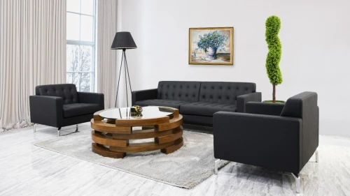 SALON DE BUREAU - CUIR SYNTHETIQUE - OSLO - 5 PLACES
