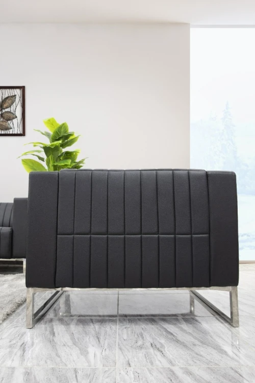 SALON DE BUREAU - CUIR SYNTHETIQUE - RIVER - 5 PLACES