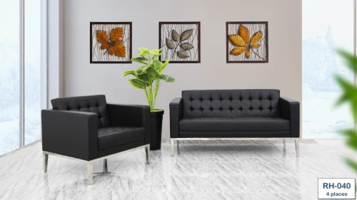 SALON DE BUREAU - CUIR SYNTHETIQUE - LOUNGE - 5 PLACES