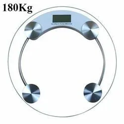 ميزان شخصي دائري رقمي -180 كجم - شاشة LCD عالية الدقة pèse-personne rond