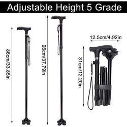 Canne De Marche Ajustable, Canne Pliante Pour Homme Et Femme