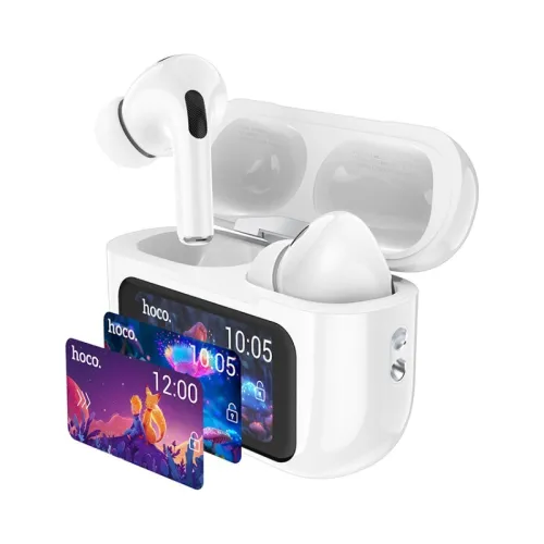 Écouteurs sans fil TWS Hoco EW72 ANC blanc avec écran
