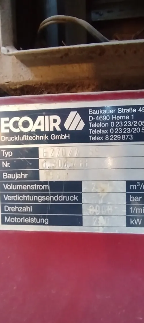 Compresseur à vis Ecoair