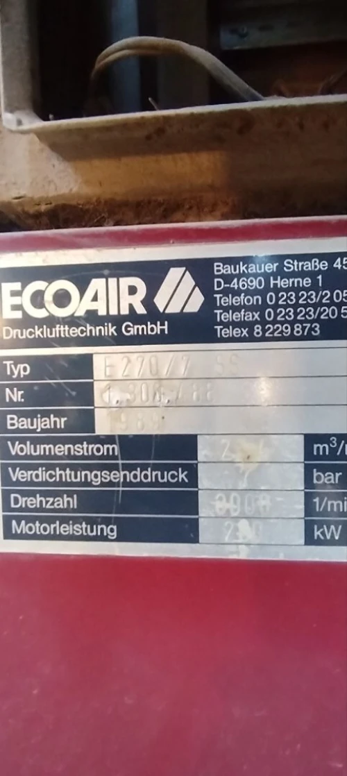 Compresseur à vis Ecoair