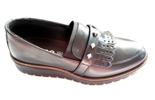 Mocassins vintage en cuir Marron Pointure 38 Fabriqué en Italie Bon état. Occasion ...