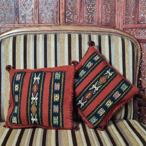 Paire de Coussins tissés à la main 
